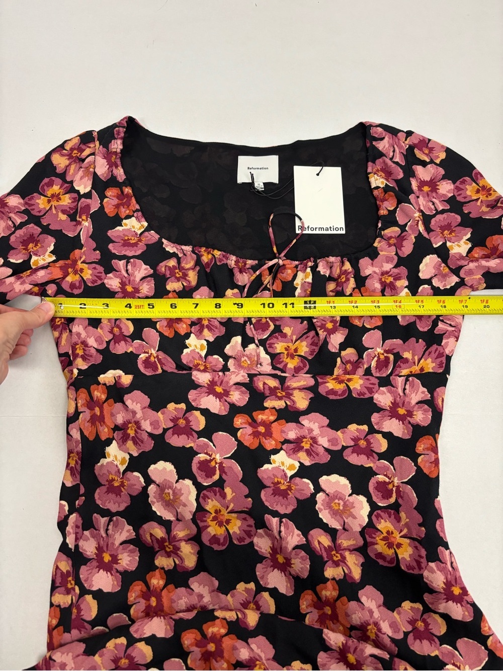 Reformation Kiley Floral Print Midi Dress Floral Print Size 10 - Picture 12 of 15